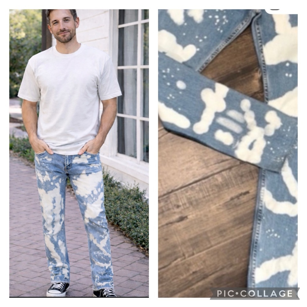 Levi's Blue and White Skinny Jeans